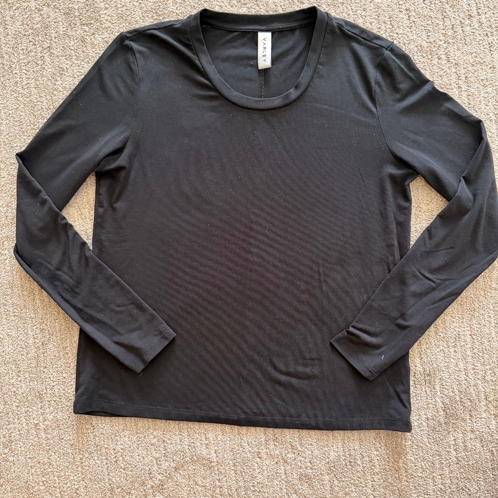 Varley soft Black Long Sleeve Top Size XS